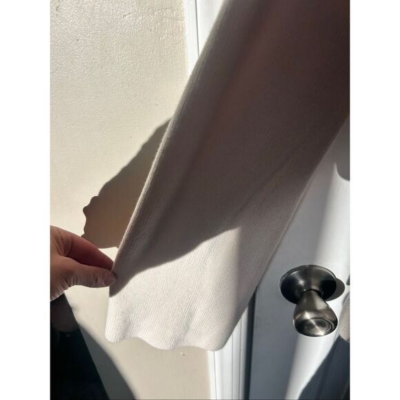 Banana republic sweater large white/ivory with cut out back cotton blend w flare - Picture 8 of 8